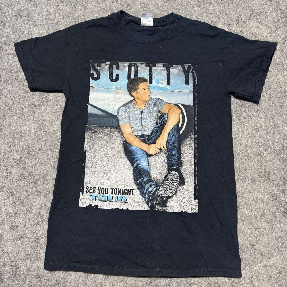 Scotty McCreery Shirt Mens Small Black See You Tonight Concert Tour Graphic Tee
